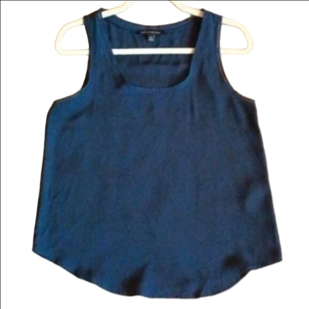 Navy Blue Sleeveless Scoop Neck Tank Top - Banana Republic XS